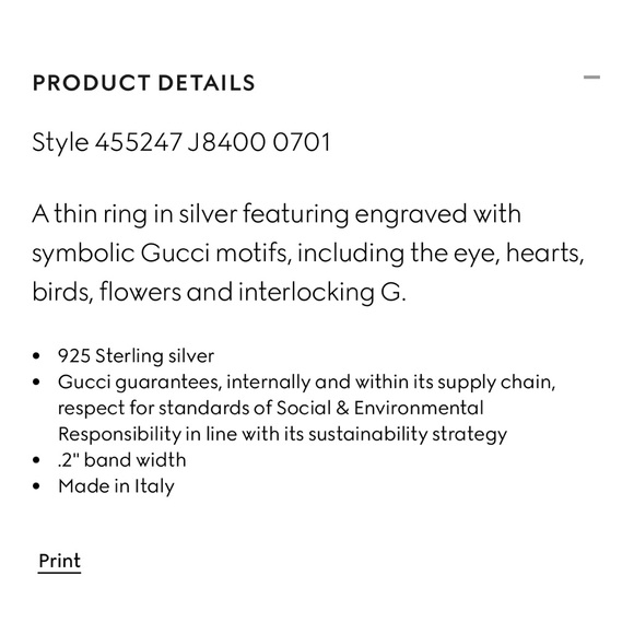 GUCCI BLIND FOR LOVE RING - Picture 3 of 14